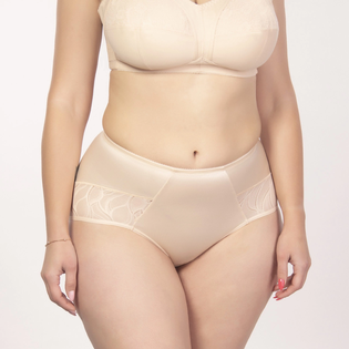 Высокие трусики слип с кружевом