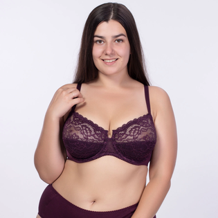 Кружевной бюстгальтер на косточках с мягкой чашкой