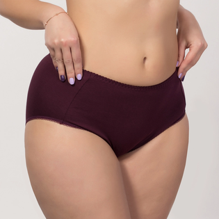 Хлопковые трусы слип с высокой линией талии