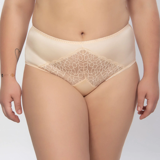 Трусики слип с кружевными вставками и высокой линией талии