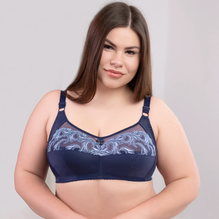 Бюстгальтер без косточек с вышитым кружевом