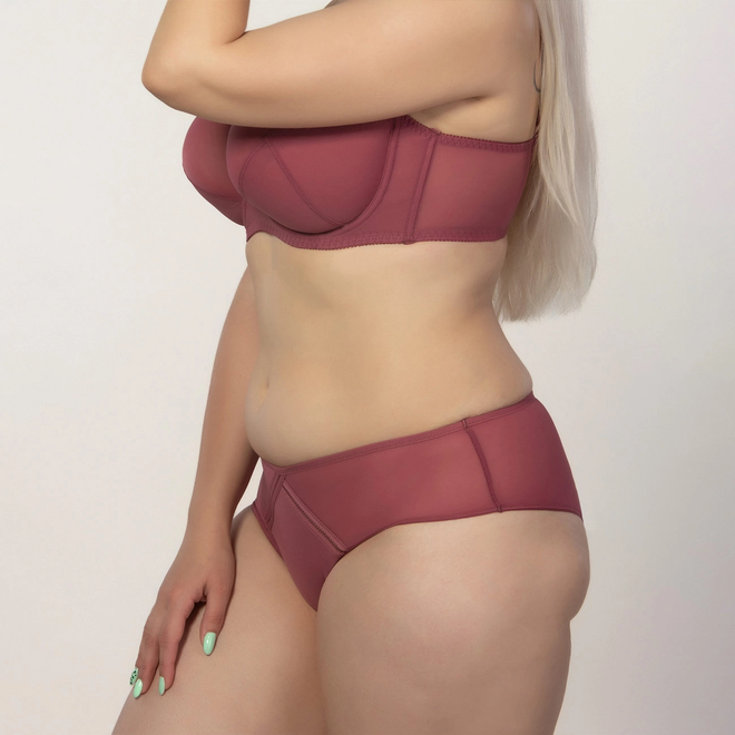 Трусики сліп з середньою лінією талії із сітки – Фото №4